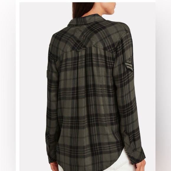 RAILS Women's Pepper Plaid Button Front Shirt Size M - Picture 6 of 13